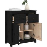  Komoda crna 70 x 35 x 80 cm od masivne borovine | shoptok.hr
