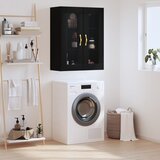 Maison Chic Stenska omarica - Zidna omarica črna 69,5x34x90 cm iu481, (22062745) | Shoptok.si