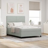 vidaXL Box Spring Krevet s Madracem Svjetlosiva 140x200 cm Baršun Cijene