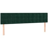  Uzglavlja tamnozelena 200x5x78/88 cm baršunasta | shoptok.hr