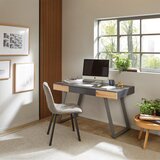 Modern Living Pisalna Miza Viola, Siva, Barva Hrasta | Shoptok.si