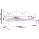 vidaXL Dnevna postelja brez vzmetnice Črna 100x200 cm Jeklo | Shoptok.si