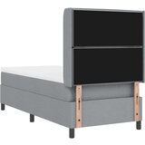  Krevet s oprugama i madracem &amp LED svjetlosiva 100 x 200 cm tkanina | shoptok.hr