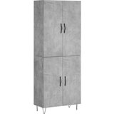 Maison Chic Visoka Komoda - Predalnik betonsko siva 69,5x34x180 cm inženirski les, (21718994) Cene