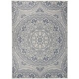 Furnova Zunanja preproga ploščato tkanje 200x280 cm modri vzorec, (21930826) | Shoptok.si