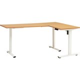 MID.YOU pisalna miza kovina, leseni material bela, barve hrasta | Shoptok.si