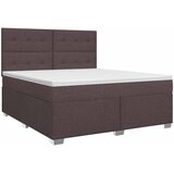  Boxspring krevet s madracem Tamno smeđa 160 x 200 cm Tkanina | shoptok.hr