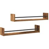  Polica na zidu Zidne 2 pcs Staro drvo 80 x 16 x 14 cm | Eponuda.com