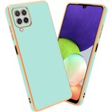 Cadorabo Ohišje, združljiv s Samsungom v sijajni metini zeleni barvi - Zlato - zaščitni pokrov iz fleksibilnega silikona TPU in z zaščito pred kamero, (20602723) | Shoptok.si