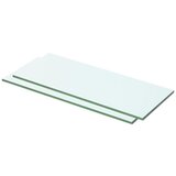 vidaXL Police 2 kosa steklo prosojno 50x15 cm, (20810933) | Shoptok.si