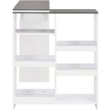  Barski stol s pomičnom policom bijeli 138 x 39 x 110 cm | shoptok.hr