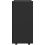 Ormarić s kotačima crni 60 x 35 x 75 cm od iverice | shoptok.hr