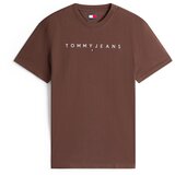 Tommy Jeans Majica čokolada / bela | Shoptok.si