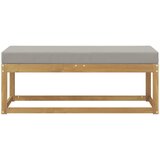  Vanjska stolica klupa s jastukom Bijela 115 x 43 x 45 cm | shoptok.hr