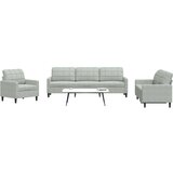 vidaXL 4-dijelni set sofa s jastucima svjetlosivi baršunasti | shoptok.hr