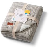 BabyOno Pletena pamučna dekica obostrana 75x100 cm, siva | shoptok.hr
