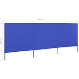  Vjetrobran s 3 panela od tkanine 400 x 160 cm azurno plavi | shoptok.hr
