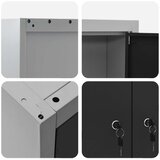  6-delnisetna omara za orodje in pegboard komplet, montirano na steno, črna kovina, (22048526) | Shoptok.si