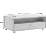 Livetastic KLUBSKA MIZA, antracit, barve hrasta | Shoptok.si