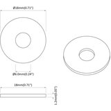  Prikladno za ravne podloške 2 pcs Srebrno M6 x 18 mm Željezo | shoptok.hr