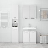  3-dijelni set kupaonskih ormarića bijeli od konstruiranog drva | shoptok.hr