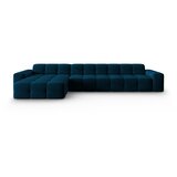 Micadoni Home Temno modra žametna kotna zofa (levi kot) Kendal - Micadoni Home | Shoptok.si