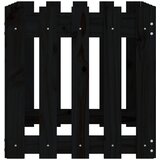  Vrtna sadilica s izgledom ograde crna 50x50x50 cm od borovine | shoptok.hr