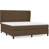  Krevet s oprugama i madracem tamnosmeđi 160x200 cm tkanina | shoptok.hr