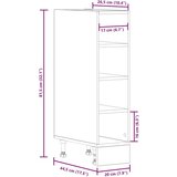  Donji dio ormarića Artisan hrast 20x44 5x81 5 cm izrađeno drvo | shoptok.hr
