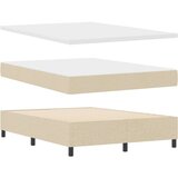  Posteljni okvir z vzmetnico Set 2 Bež Tkanina 140 x 200 cm, (22067397) | Shoptok.si