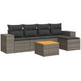  6-dijelni set vrtnih sofa od poliratana s jastucima sivi | shoptok.hr