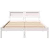  Krevetna konstrukcija Bijelo 140 x 190 cm Masivna borovina | shoptok.hr