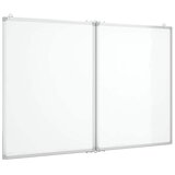  Magnetna bijela ploča sklopiva 120 x 100 x 1,7 cm aluminijska | shoptok.hr
