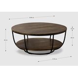 MOME Okrugao stolić za kavu od masivnog manga u tamnoj prirodnoj boji ø 90 cm Delhi – | shoptok.hr