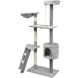  Penjalica Grebalica za Mačke sa Stupovima od Sisala 150 cm Siva | shoptok.hr