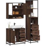 vidaXL 3-dijelni set kupaonskog namještaja boja smeđeg hrasta drveni | shoptok.hr