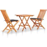  3-dijelni bistro set s antracit jastucima od masivne tikovine Cijene