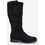 S. BARSKI Knee Boots With Perforated Shaft On Flat Heel S.Barski | Shoptok.si