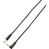 SpeaKa Professional JACK audio priključni kabel [1x JACK utikač 3.5 mm - 1x JACK utikač 3.5 mm] 1 m crn pozlaćene utične spojnic