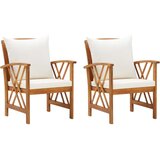 Maison Chic Vrtni stoli - Stol za vrt z blazinami 2 kosa trden akacijev les JS2174, (21876894) | Shoptok.si