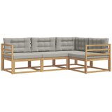 vidaXL Zunanja garnitura za sedenje 3 pcs Bela in svetlo siva, (5000281464) | Shoptok.si