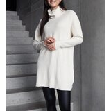 UR/CEO Long white soft turtleneck sweater Kali | ePonuda.com