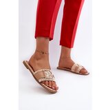 Kesi Shiny women's slippers with beige toe decoration Cijene