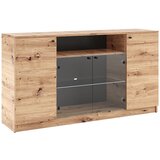 ADRK Vitrina Evi I z LED osvetlitvijo, hrast Artisan - HRAST ARTISAN-HRAST u