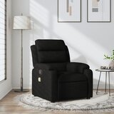 vidaXL Masažni naslonjač od tkanine crni | shoptok.hr