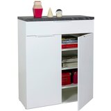 Mömax omara za čevlje mundi, bela, videz marmorja | Shoptok.si