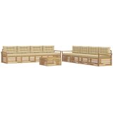  Set vanjskih sofa 9 kom. Bijela i bež | Shoptok.si