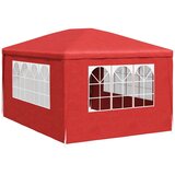 PARTY Šotor s steno Rdeča 400 x 300 x 255 cm Polietilen in jeklo, (5000184460) | Shoptok.si