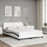  Okvir za krevet Dover bijelo-crni 140x200 cm umjetna koža | shoptok.hr