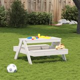  Stol za piknik za djecu bijeli 88x97x52 cm od masivne borovine | Eponuda.com